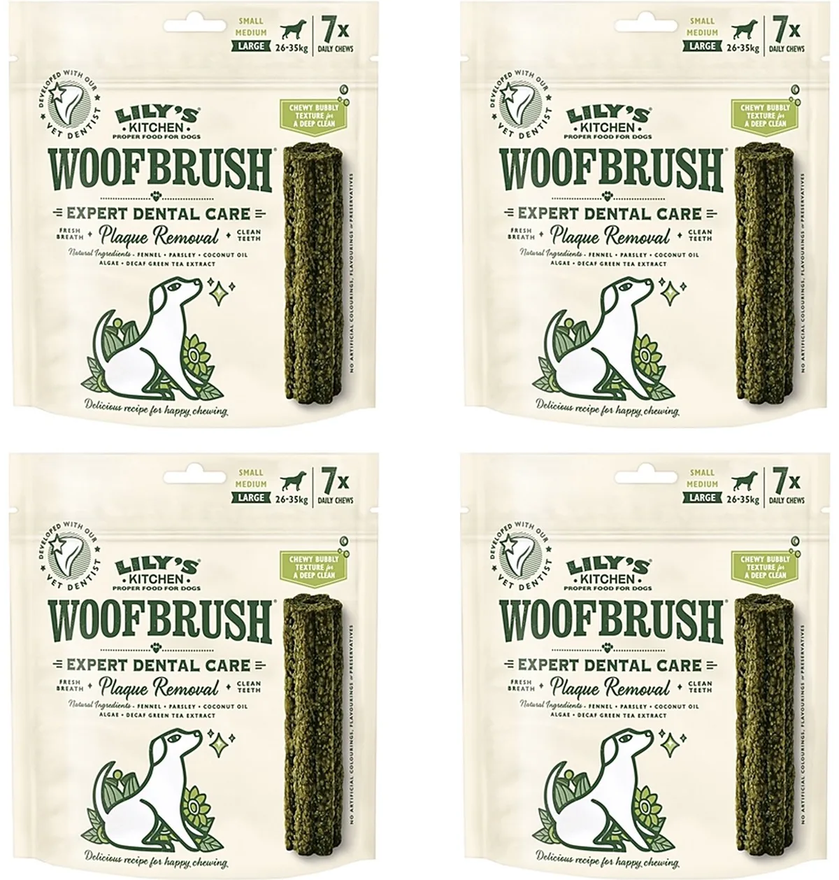 Kauwsnack Honden LILY'S KITCHEN - Woofbrush Gebitsverzorging Large 7x47g - 4 stuks - Multipack fra Lily's Kitchen – produktbillede