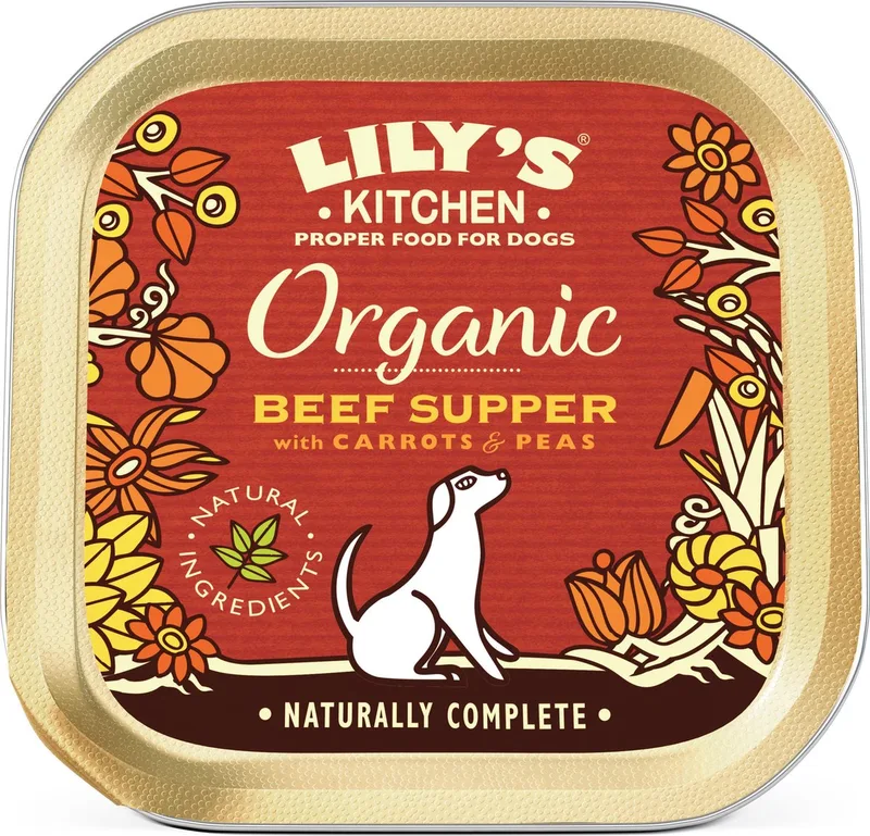 Organic Hondenvoer - Kuipje - Rund - 11 x 150 g de Lily's Kitchen – photo produit