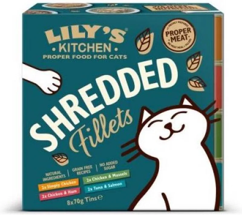 shredded fillets multipack kattenvoer 3x 8x70 gr de Lily's Kitchen – photo produit