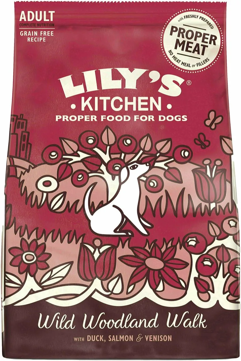 Wild Woodland Walk Duck Salmon Venison Hondenvoer de Lily's Kitchen – photo produit