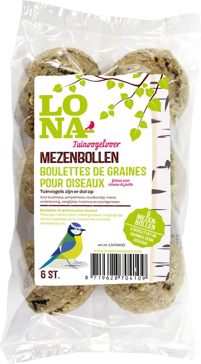 Mezenbollen - Vogelvoer - 6 stuks by Lona – product photo