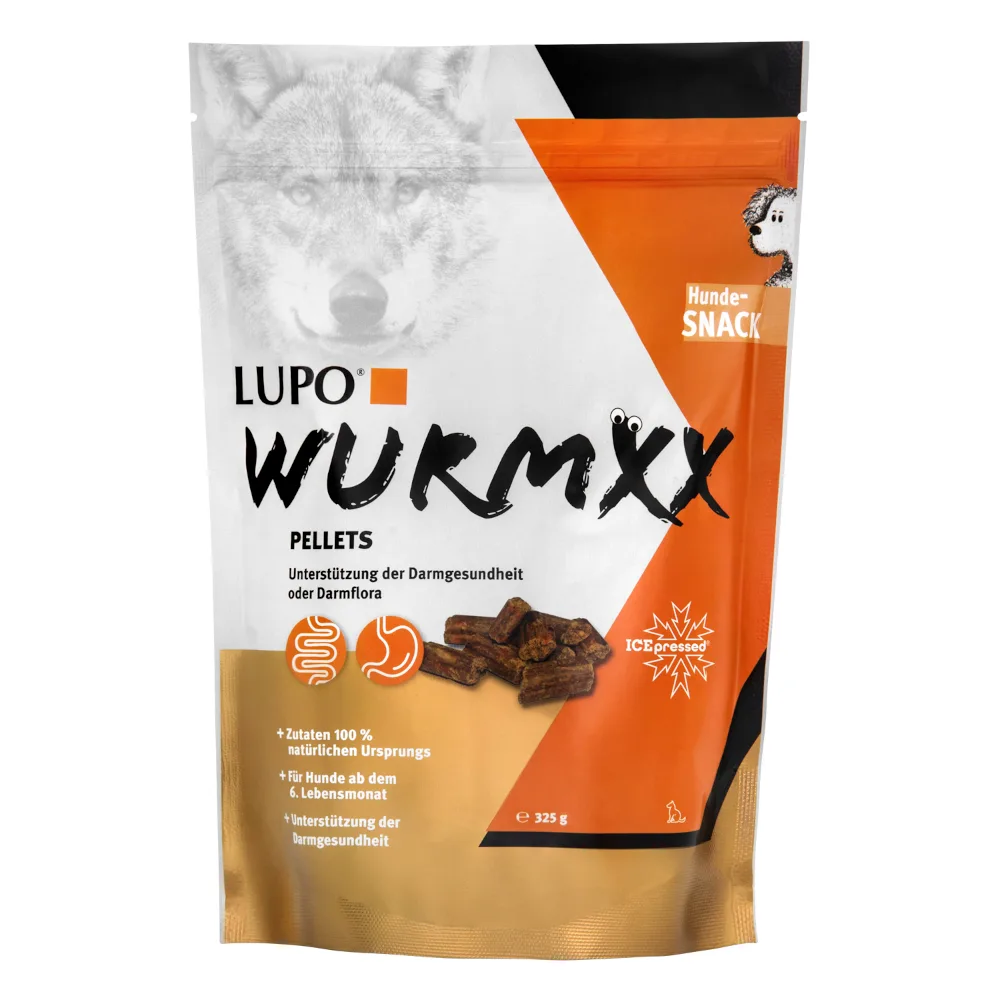 325g Lupo WURMXX snack voor honden by Luposan – product photo