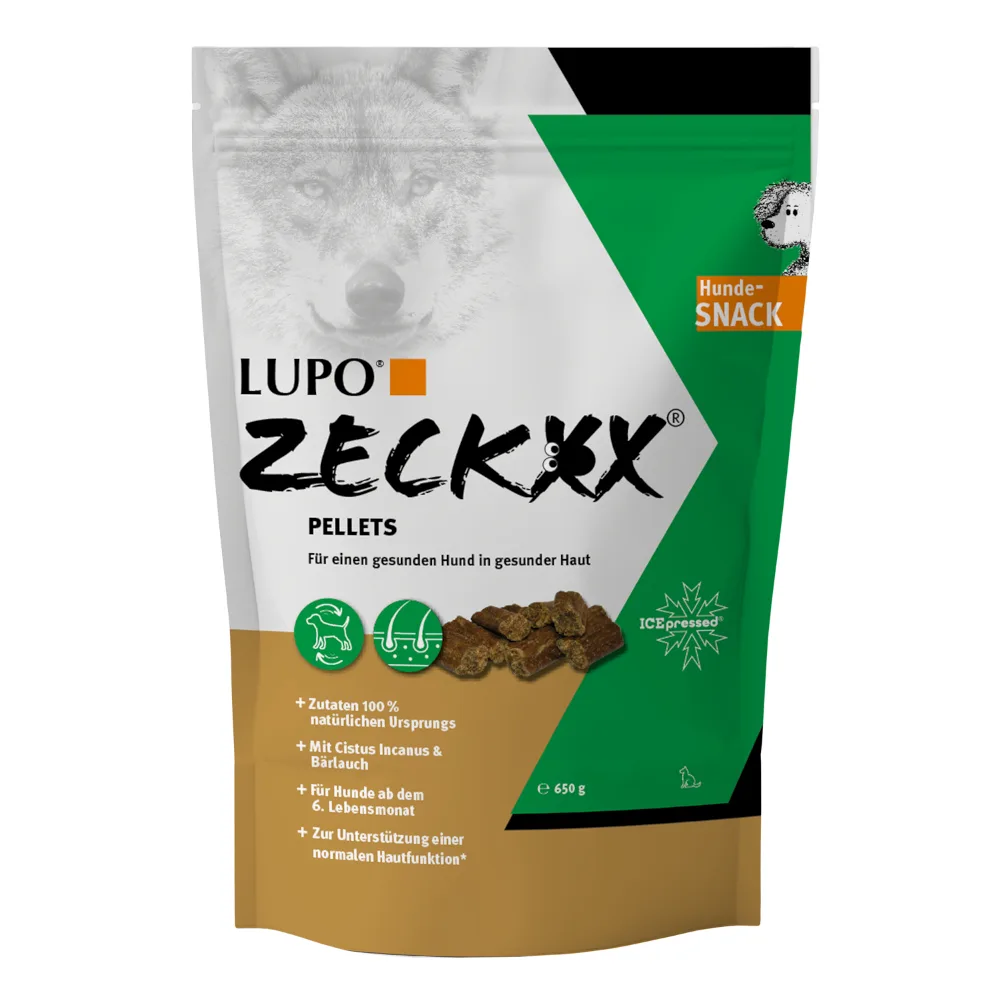 325g Lupo ZECKXX snack voor honden van Luposan – productfoto