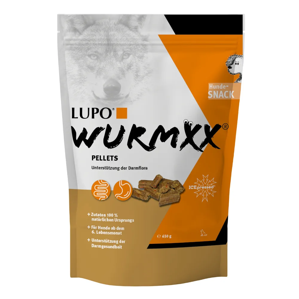 650g Lupo WURMXX snack voor honden van Luposan – productfoto
