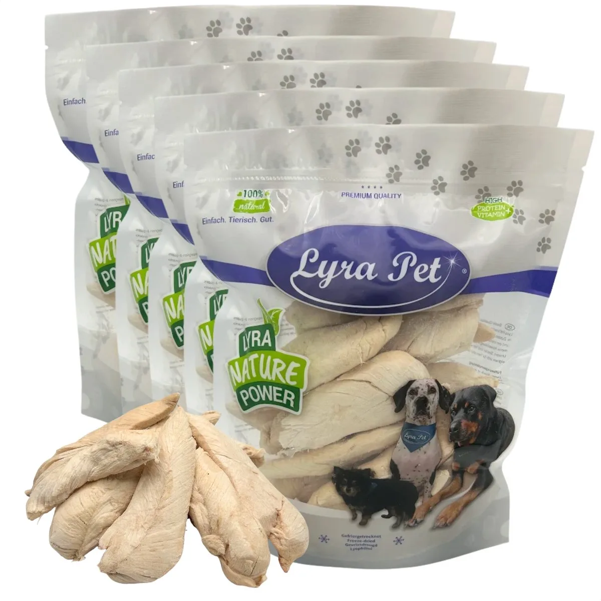 1 kg (5 x 200 g) Lyra Pet® gevriesdroogde kipfilet van Lyra Pet – productfoto