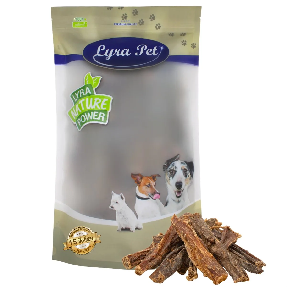 1 kg Lyra Pet® beef jerky van Lyra Pet – productfoto