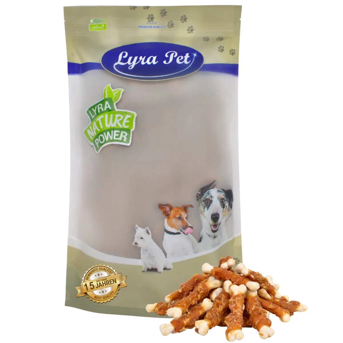 1 kg Lyra Pet® calcium botten met kipfiletreepjes de Lyra Pet – photo produit
