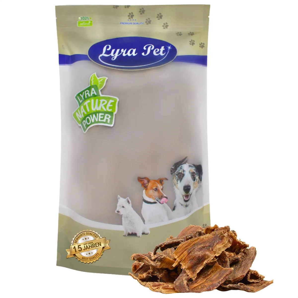 1 kg Lyra Pet® gedroogde vleeschips von Lyra Pet – Produktfoto