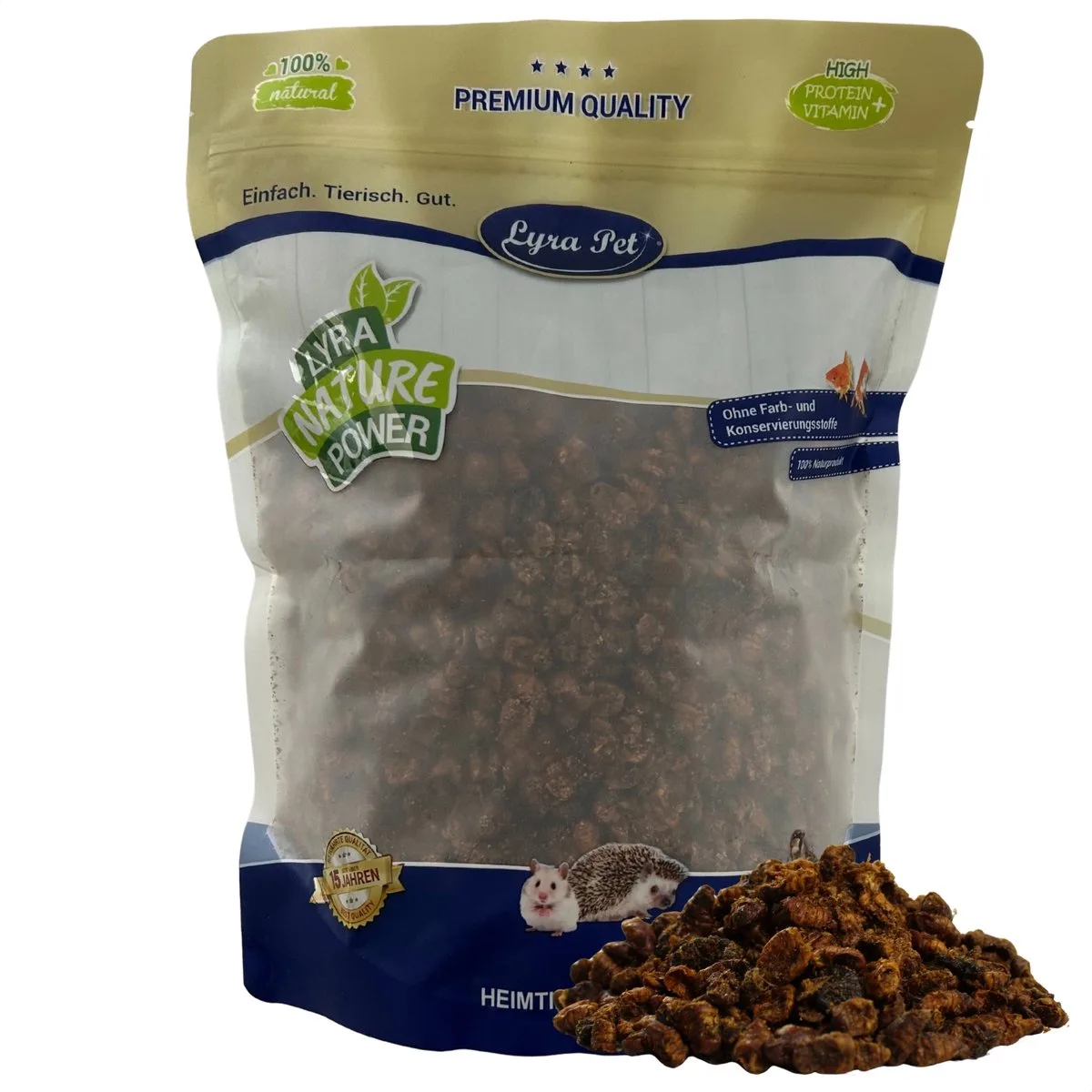 1 kg Lyra Pet® gedroogde zijderupsen von Lyra Pet – Produktfoto