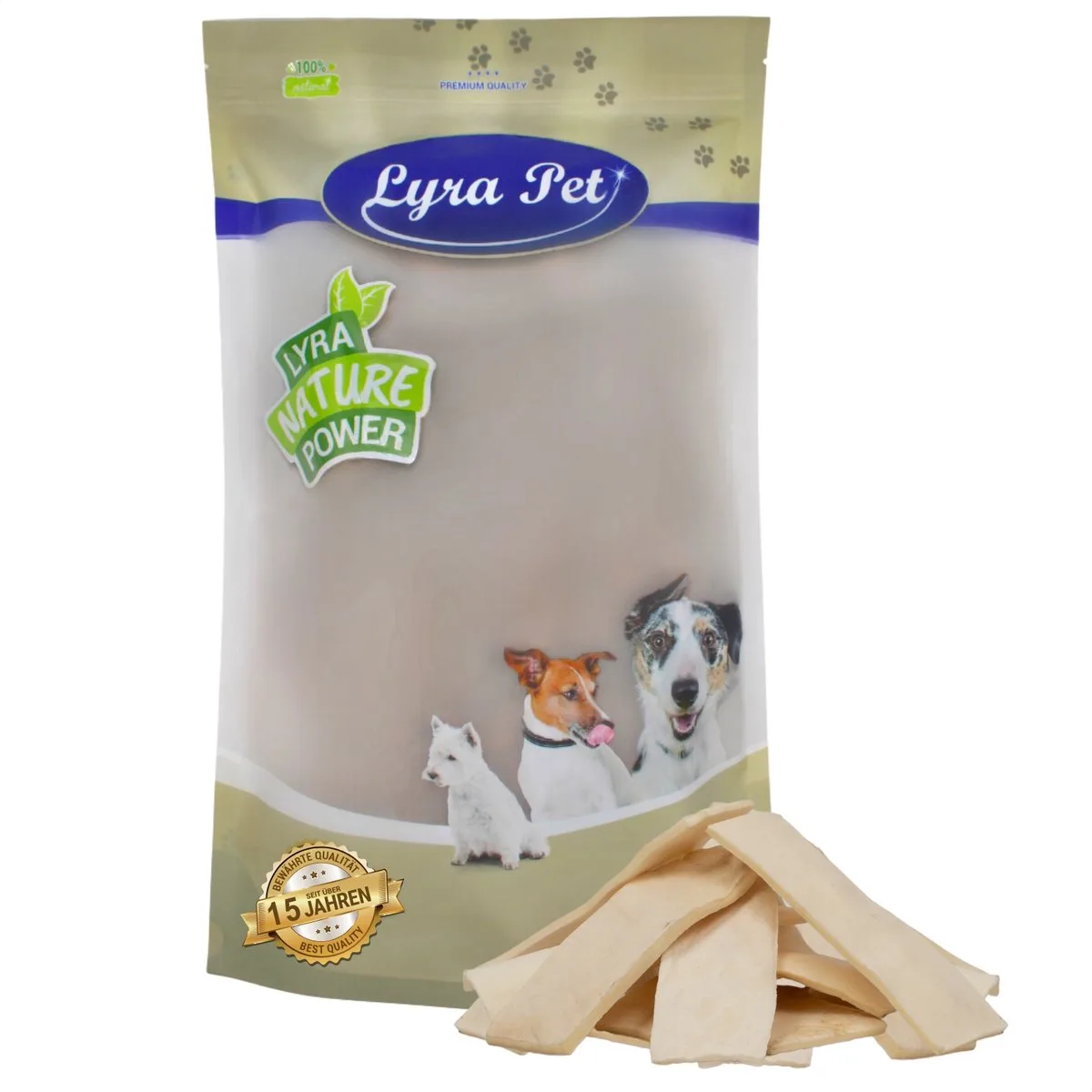 Kauchips aus Büffelhaut 1 kg von Lyra Pet – Produktfoto