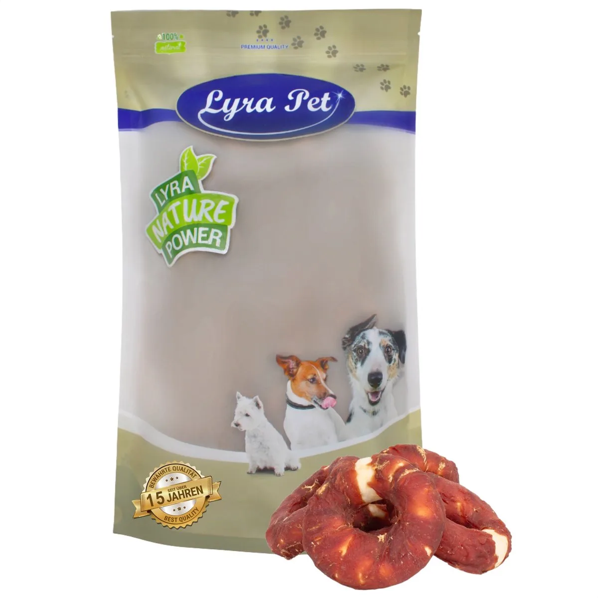 1 kg Lyra Pet® kauwringen met reepjes eendenborst de Lyra Pet – photo produit