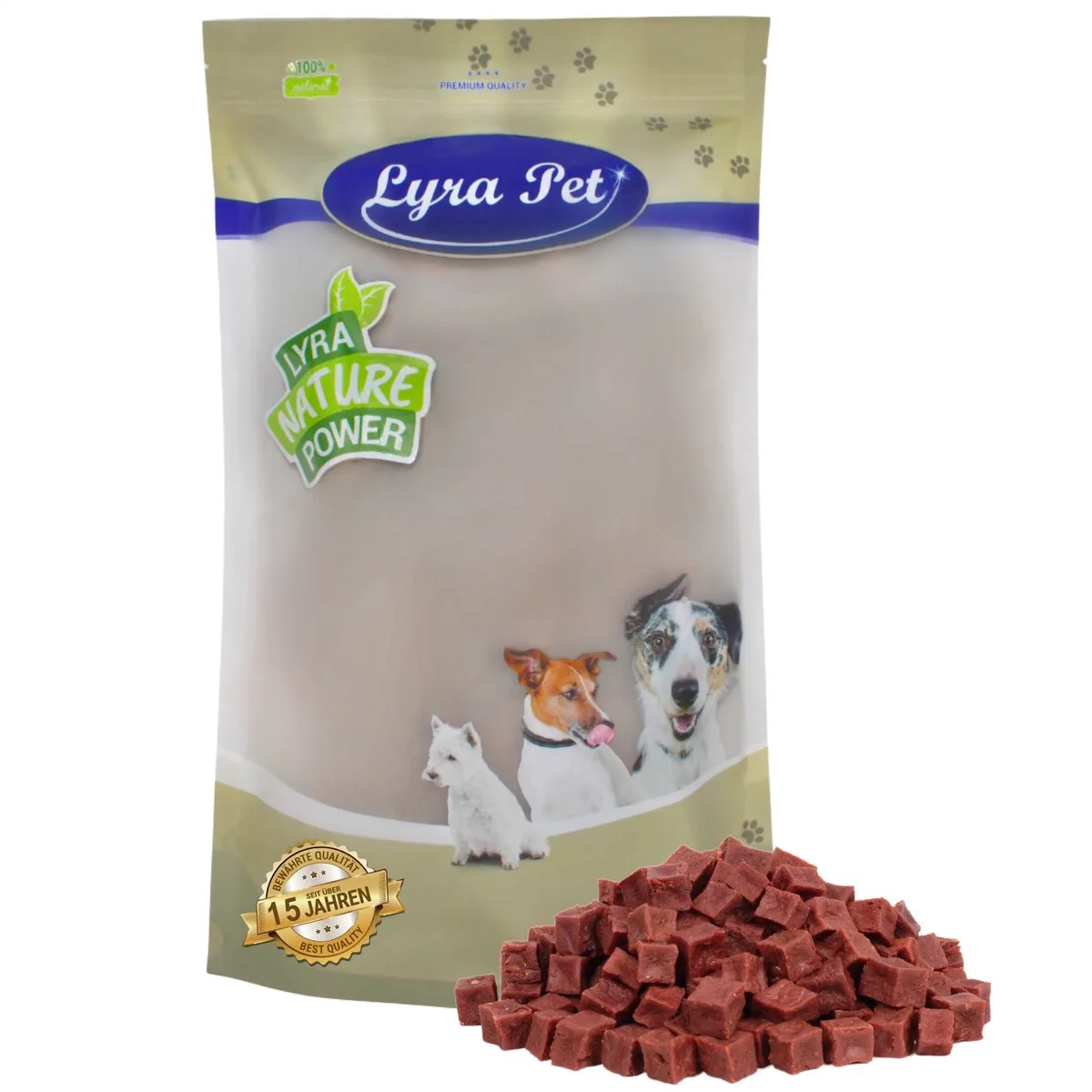 1 kg Lyra Pet® paardenvleesblokjes de Lyra Pet – photo produit