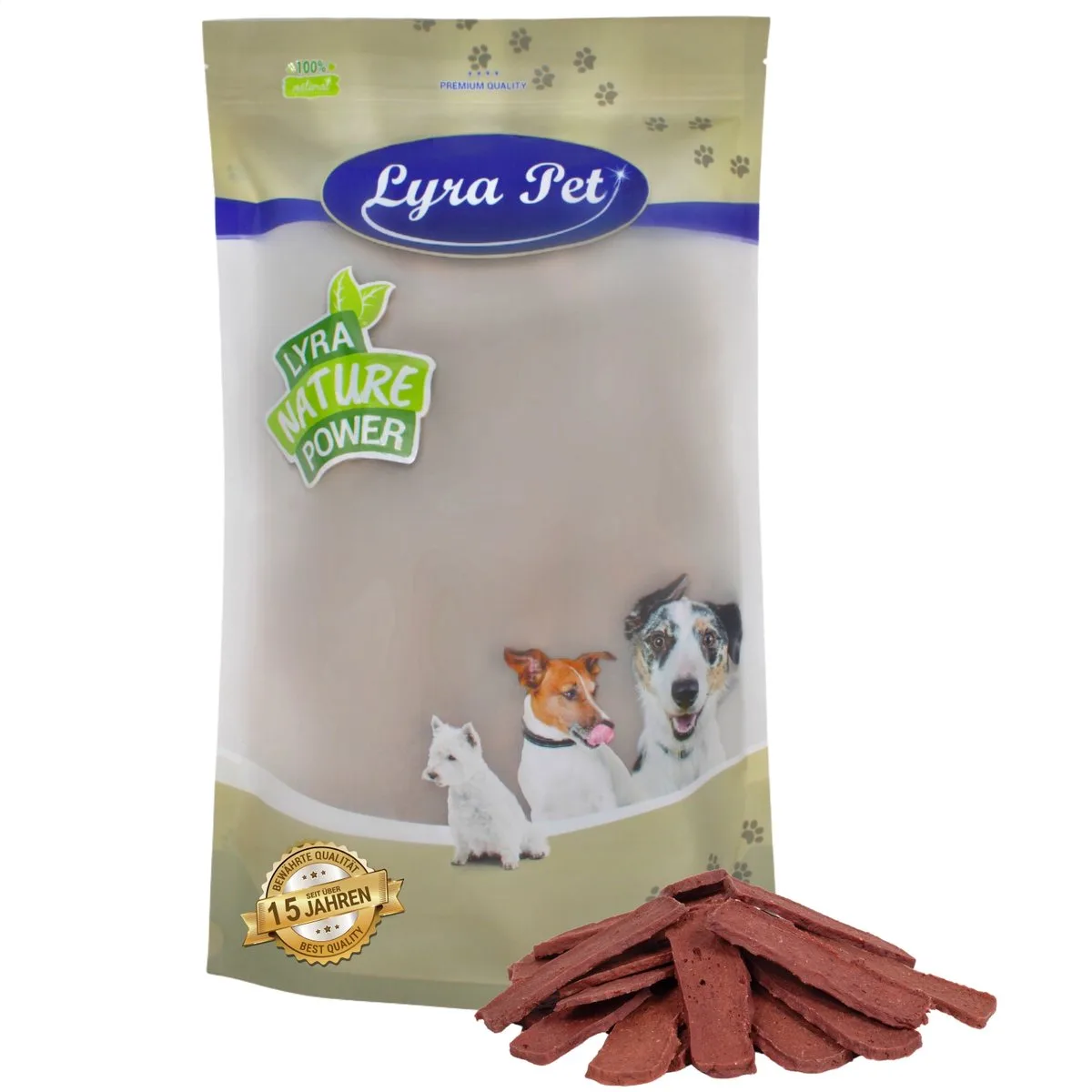 1 kg Lyra Pet® paardenvleesreepjes de Lyra Pet – photo produit