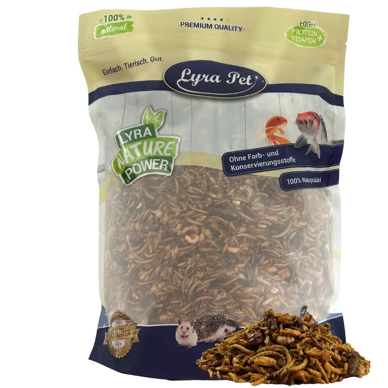 1 kg Lyra Pet® Protein Boost Insectenmix - met meelwormen, garnalen & sprinkhanen fra Lyra Pet – produktbillede