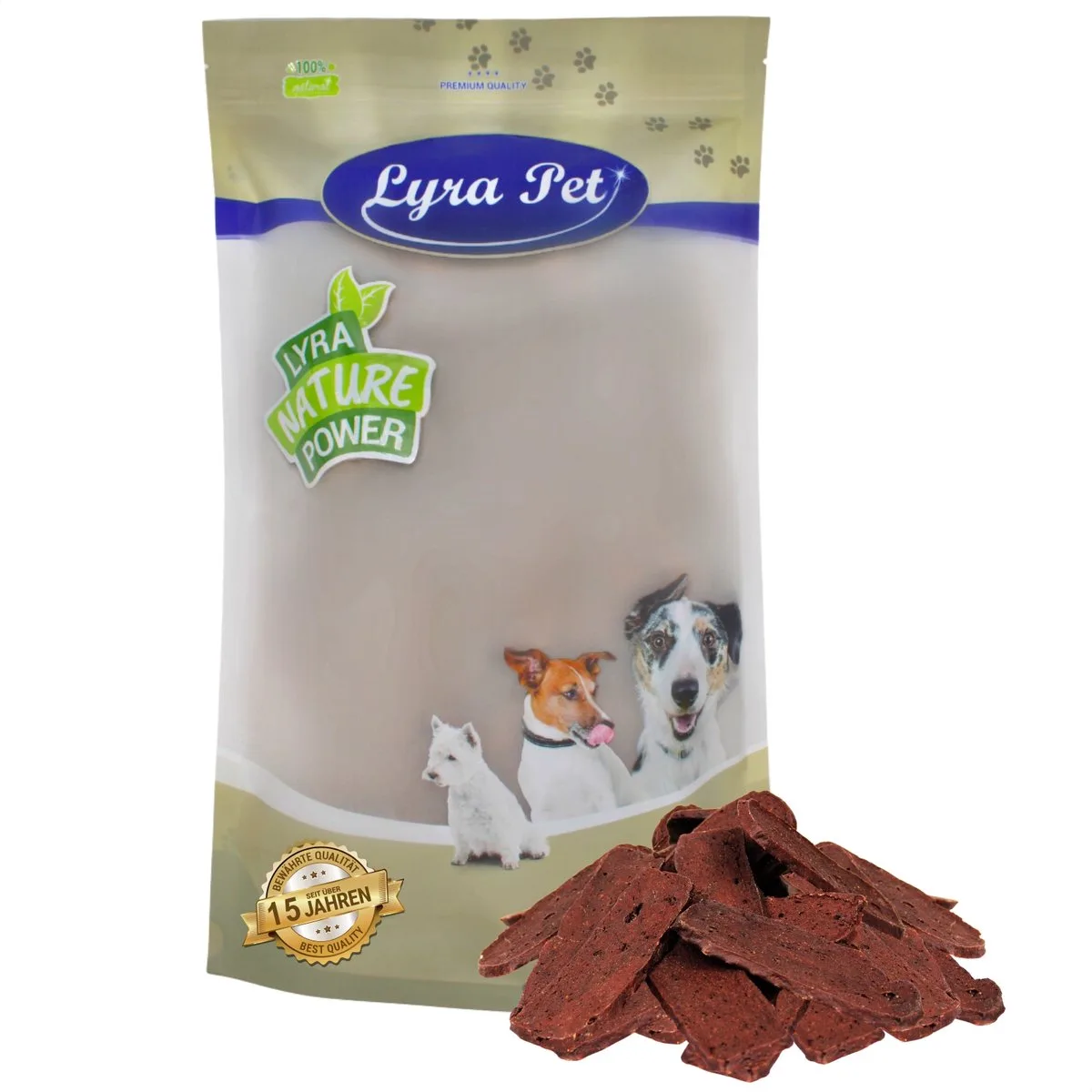 1 kg Lyra Pet® Rundvleesreepjes de Lyra Pet – photo produit