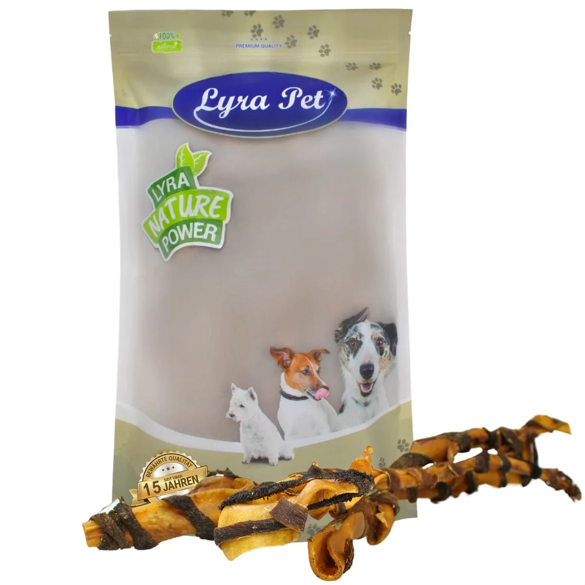 1 st. Lyra Pet® XXL beef scalp stick met pens ca. 70 cm van Lyra Pet – productfoto