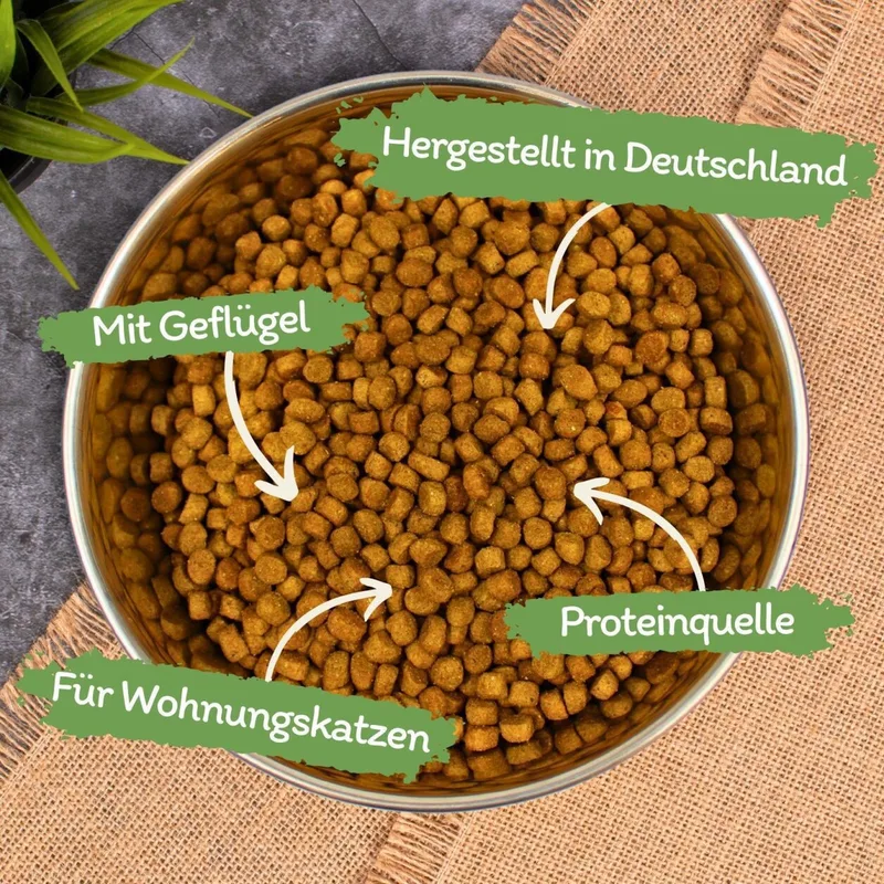 10 kg Lecker.Pet® Balu's Indoor Poultry Cat Food Droogvoer Compleet Voer by Lyra Pet – product photo 2 of 5