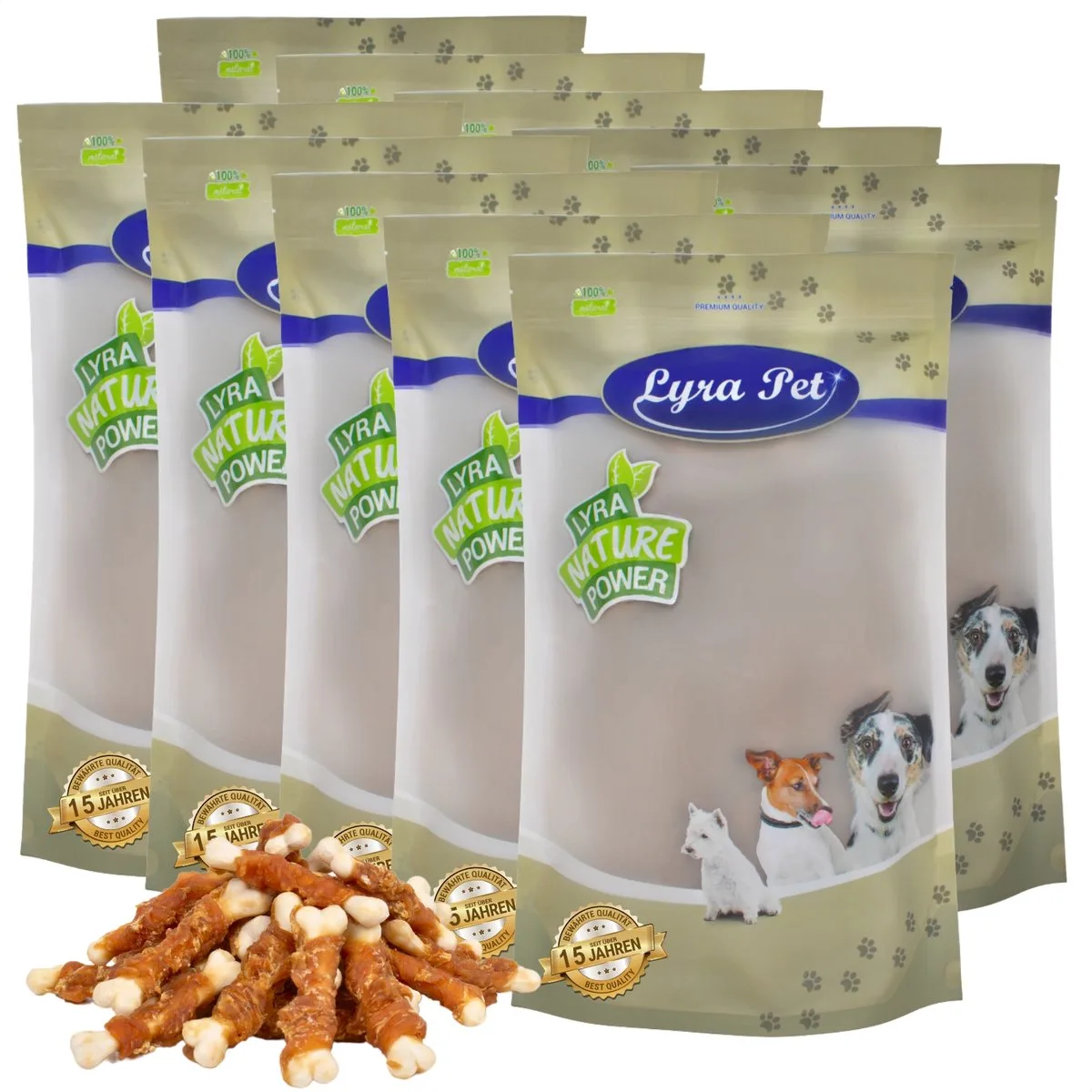 10 kg Lyra Pet® calcium botten met kipfiletreepjes van Lyra Pet – productfoto