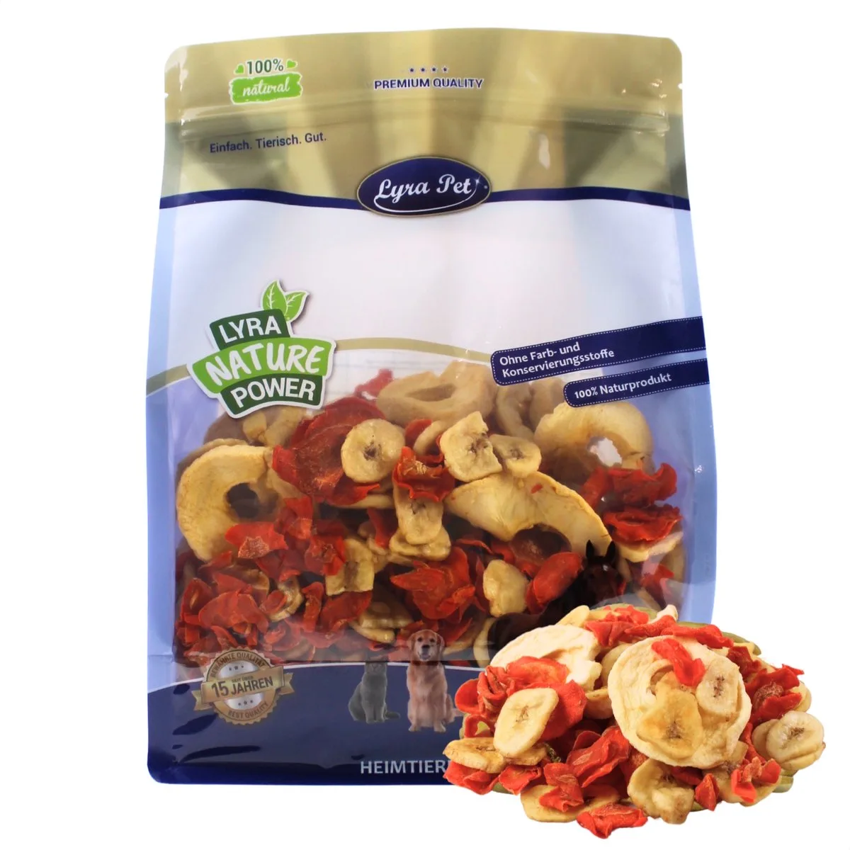 Obst-Gemüse-Mix getrocknet 10 kg von Lyra Pet – Produktfoto