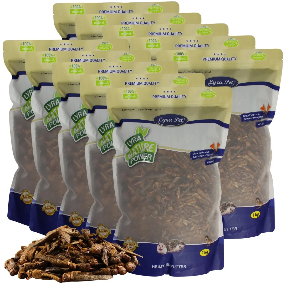 10 kg Lyra Pet® Gedroogde sprinkhanen de Lyra Pet – photo produit