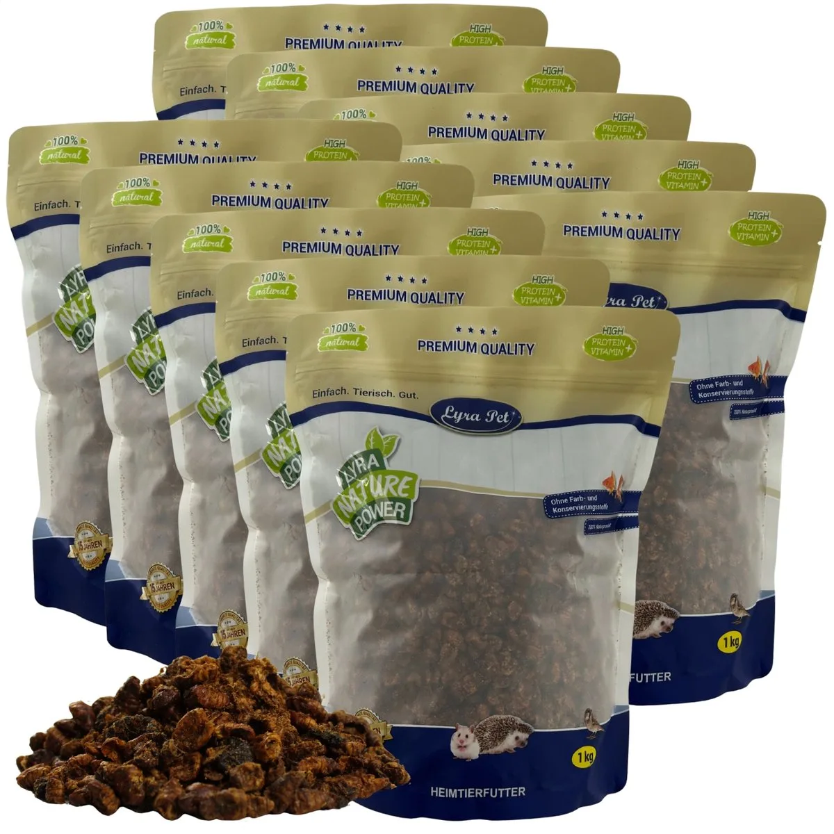 Seidenraupen getrocknet 10 kg von Lyra Pet – Produktfoto