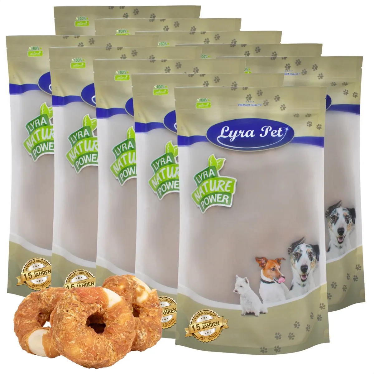 10 kg Lyra Pet® kauwringen met kipfiletreepjes van Lyra Pet – productfoto