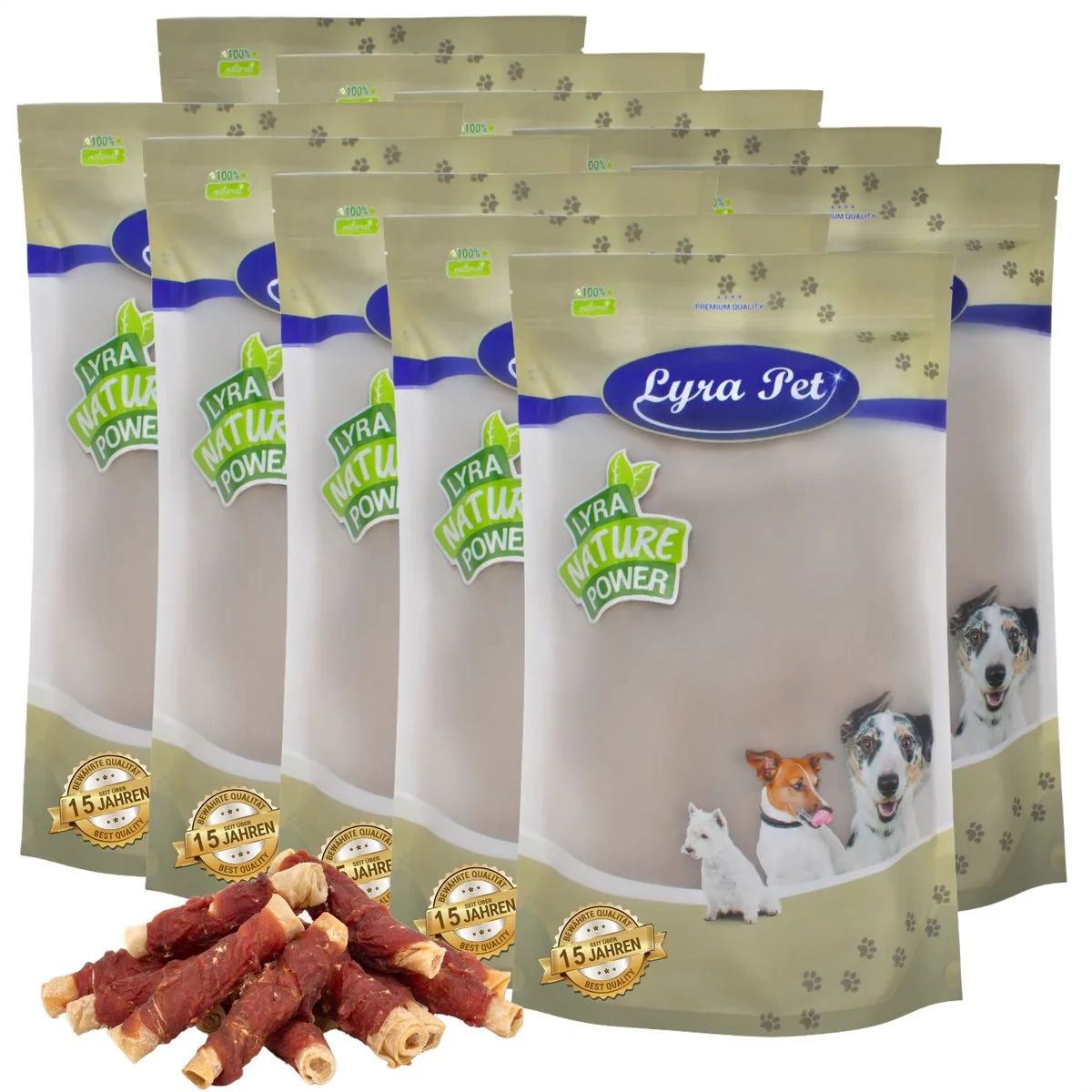10 kg Lyra Pet® kauwrollen met natuurlijke eendenborst van Lyra Pet – productfoto