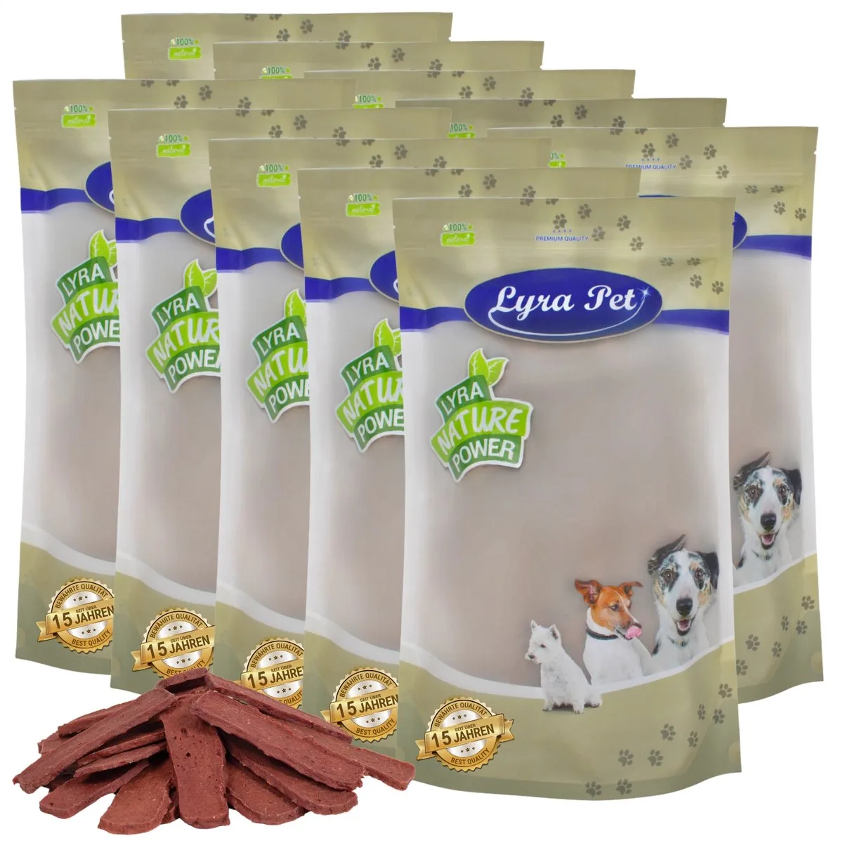 10 kg Lyra Pet® paardenvleesreepjes van Lyra Pet – productfoto