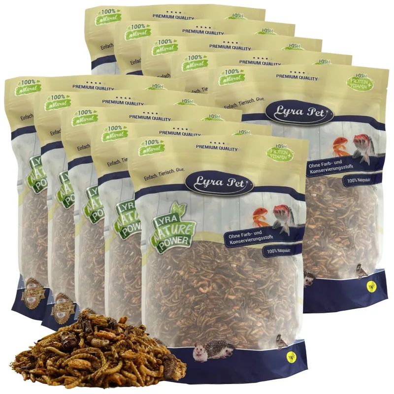 10 kg Lyra Pet® Protein Boost Insectenmix - met meelwormen, garnalen & sprinkhanen de Lyra Pet – photo produit