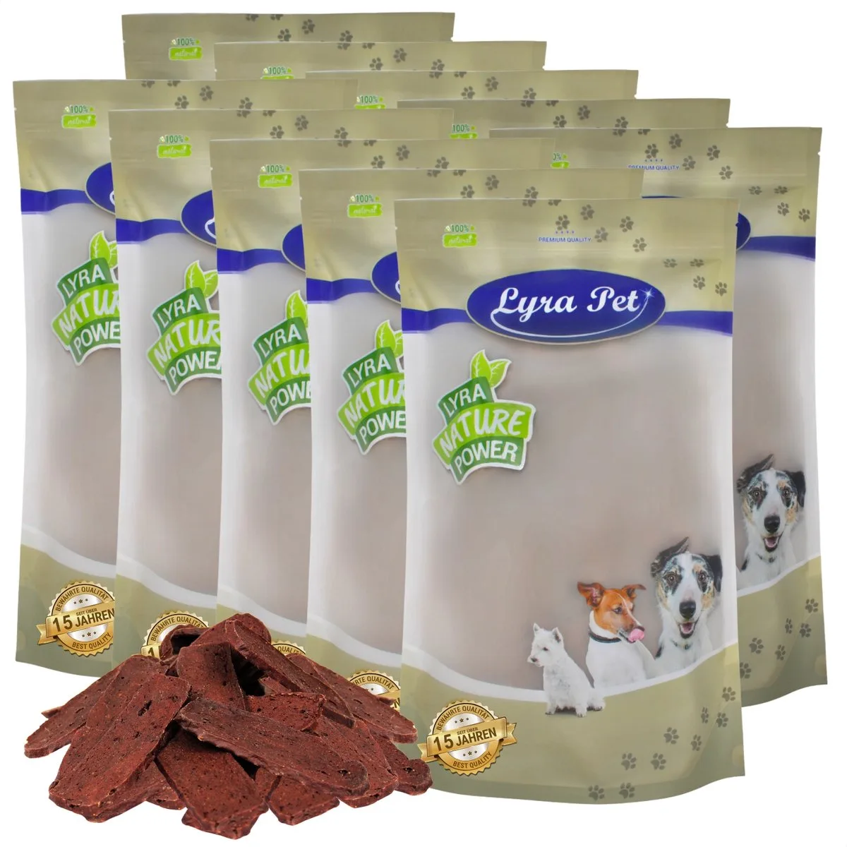 10 kg Lyra Pet® Rundvleesreepjes van Lyra Pet – productfoto