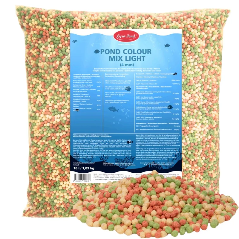 10 liter (1,09 kg) Lyra Pond® Pond Colour Mix Light visvoer vijvervoer de Lyra Pet – photo produit 1 sur 5