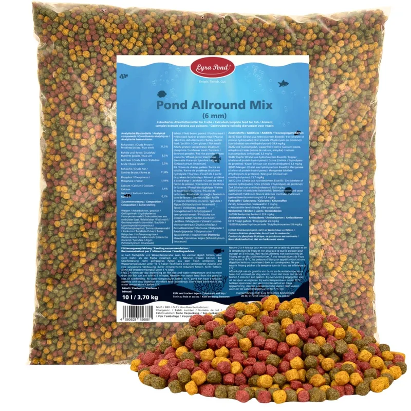 10 liter (3,7 kg) Lyra Pond® Pond Allround Koi Mix visvoer vijvervoer von Lyra Pet – Produktfoto 1 von 5
