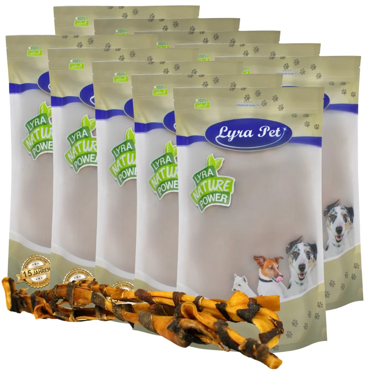 10 stuks Lyra Pet® XXL runderkophuidstokken met pens, ca. 70 cm de Lyra Pet – photo produit