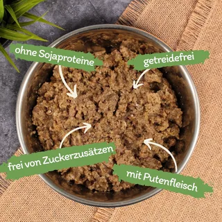 11 x 150 g Lecker.Pet® Luna's Feine Paté Reich an Pute hondenvoer natvoer compleet voer de Lyra Pet – photo produit 2 sur 5