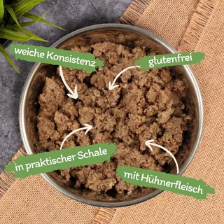 11 x 150 g Lecker.Pet® Paula's Feine Paté Rijk aan Kip Hondenvoer Natvoer Complete voeding fra Lyra Pet – produktbillede 2 af 5
