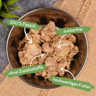 12 x 400 g Lecker.Pet® Leo's 100 % spiervlees van kip natvoer voor katten de Lyra Pet – photo produit 2 sur 5