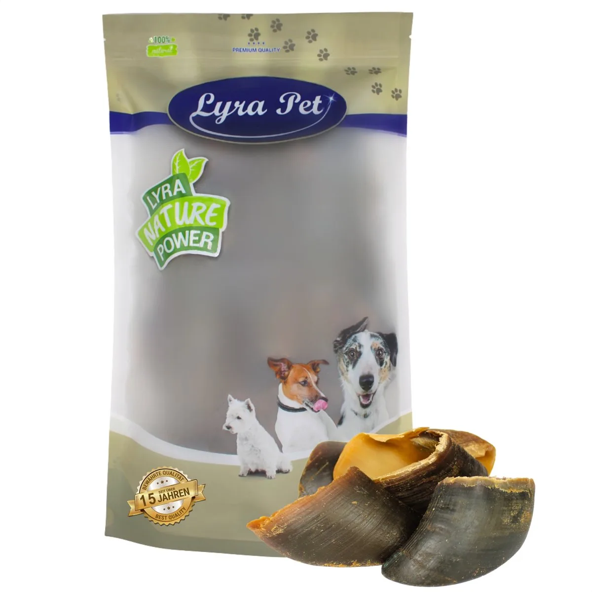 15 stuks. Lyra Pet® Runderhoeven ca. 1,2 kg van Lyra Pet – productfoto