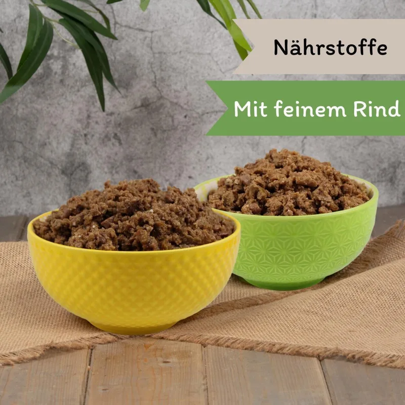 17 x 100 g Lecker.Pet® Emily's Feine Paté Rijk aan Rund Nat Kattenvoer Complete voeding von Lyra Pet – Produktfoto 4 von 5
