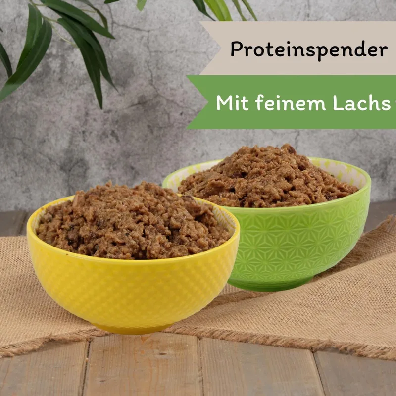 17 x 100 g Lecker.Pet® Mia's Feine Paté Reich an Lachs kattenvoer natvoer volledig voer de Lyra Pet – photo produit 4 sur 5