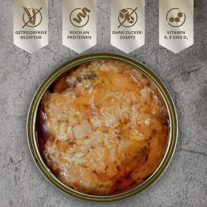 18 x 400 g Lecker.Pet® Mia's 100 % zalm natvoer voor katten de Lyra Pet – photo produit 5 sur 5
