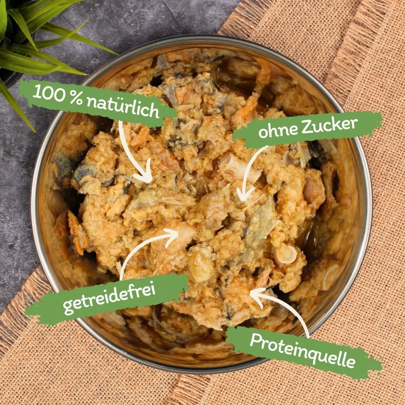 18 x 400 g Lecker.Pet® Mia's 100 % zalm natvoer voor katten de Lyra Pet – photo produit 2 sur 5