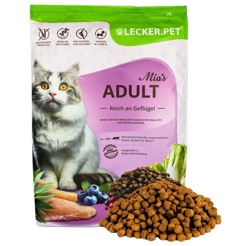 2.5 kg Lecker.Pet® Mia's Adult hartig gevogelte droog kattenvoer compleet voer by Lyra Pet – product photo 1 of 5