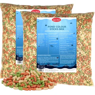 2 x 10 liter (1,7 kg) Lyra Pond® Pond Colour Sticks Koi Mix visvoer vijvervoer de Lyra Pet – photo produit 1 sur 5