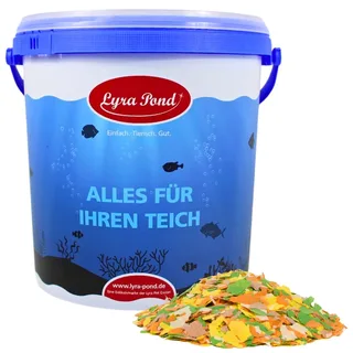 2 x 10 liter (2,48 kg) Lyra Pond® Pond Multi Flakes visvoer vijvervoer in een emmer by Lyra Pet – product photo 1 of 5