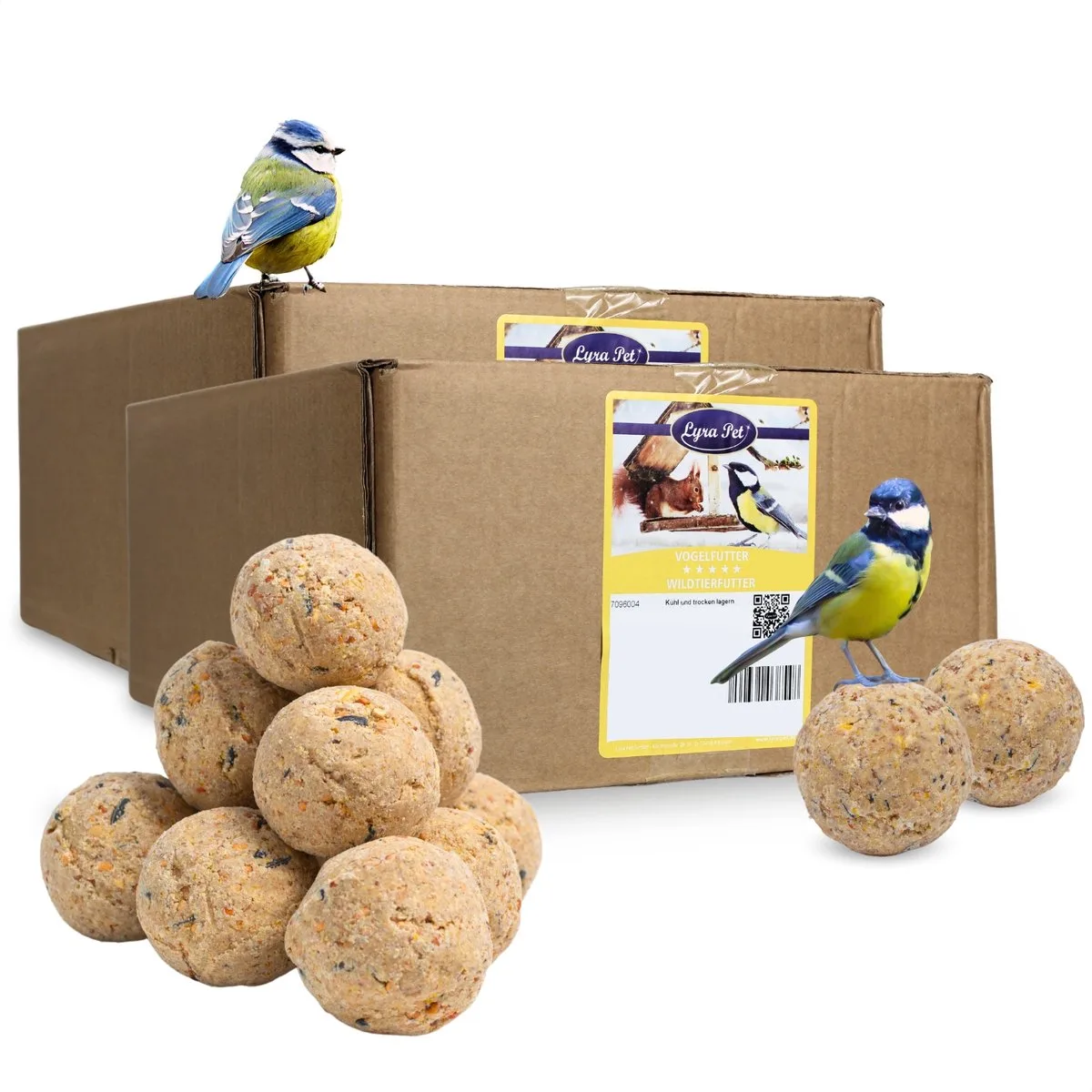 2 x 100 Lyra Pet® Basic vetbollen zonder net, 90 g per stuk = 18 kg von Lyra Pet – Produktfoto
