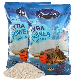 2 x 15 liter Lyra Pet® Lyra Power® ULTRA uitstekende kattenbakvulling Bentoniet by Lyra Pet – product photo 1 of 5