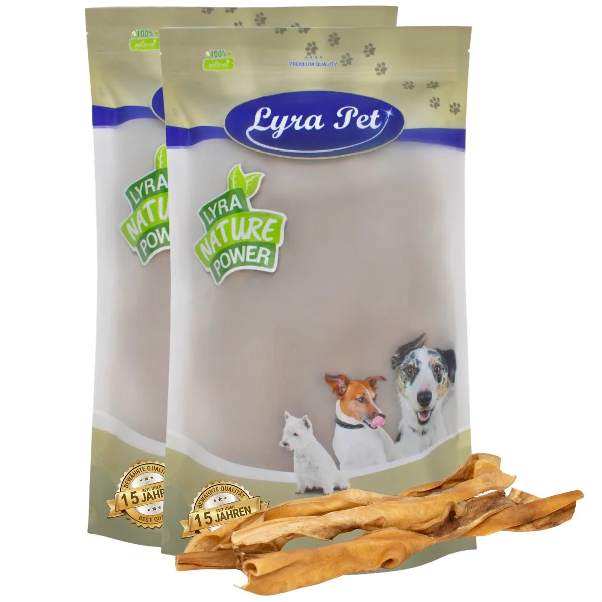 20 Stk. Lyra Pet® Rinderkopfhautstangen ca. 50 cm von Lyra Pet – Produktfoto