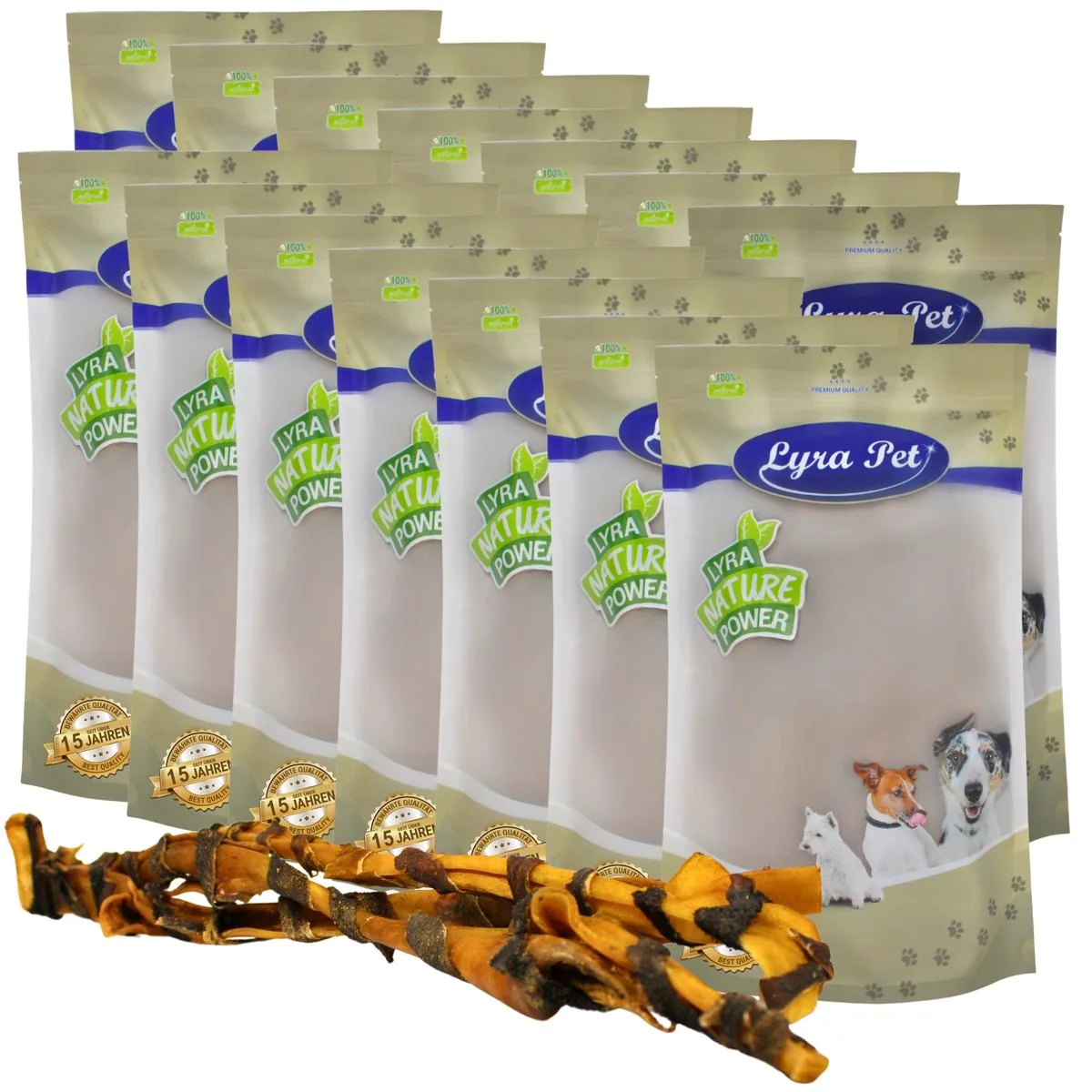 20 stuks Lyra Pet® XXL runderkophuidstokken met pens, ca. 70 cm de Lyra Pet – photo produit