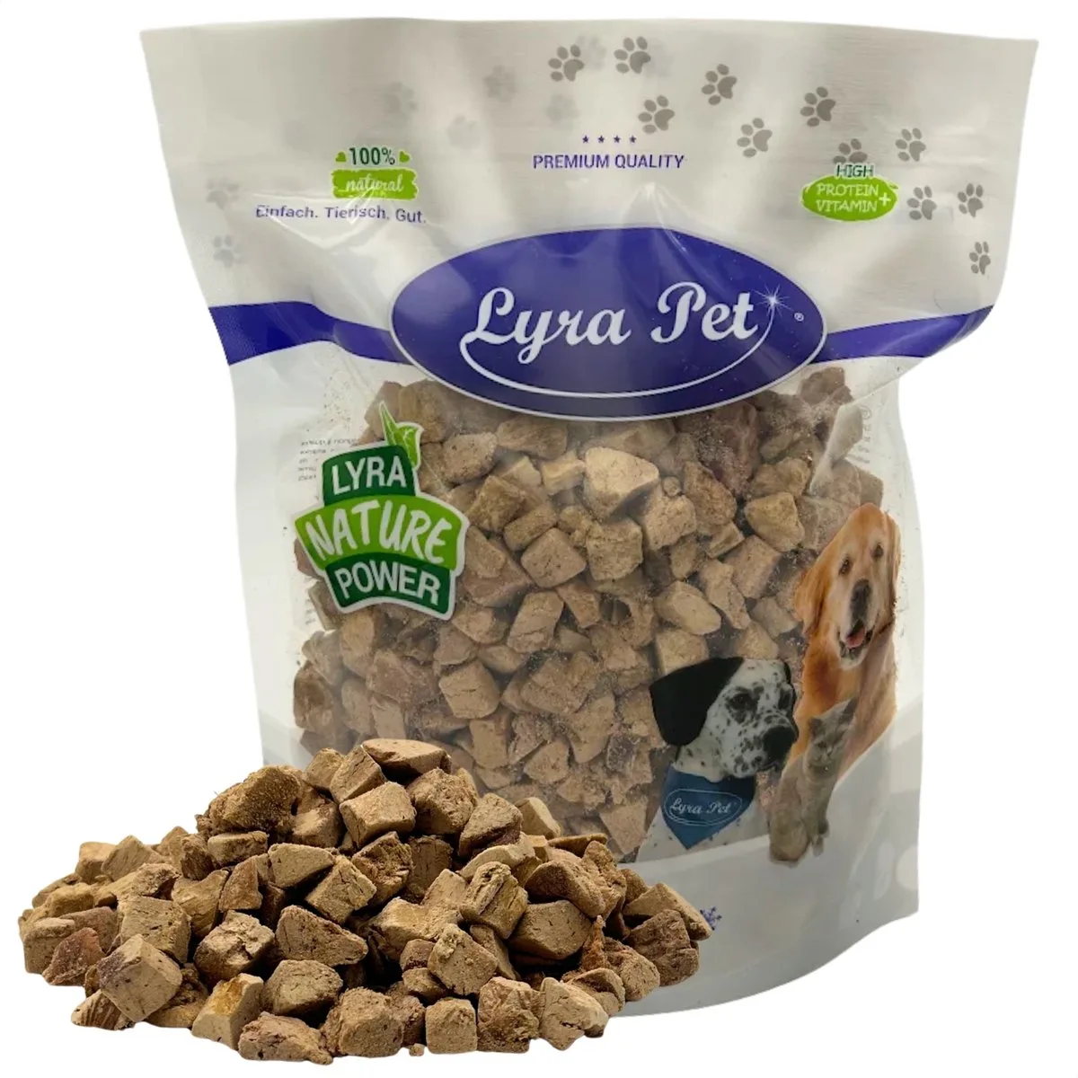 200 g - 5 kg Lyra Pet® gevriesdroogde blokjes eendenlever 200 g van Lyra Pet – productfoto
