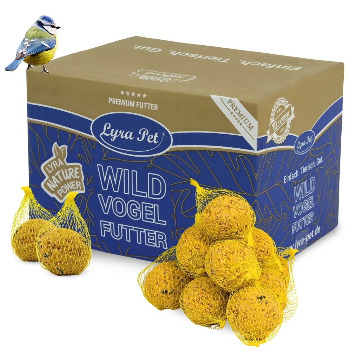 200 Lyra Pet® Basic vetbollen met netje, 90 g per stuk = 18 kg von Lyra Pet – Produktfoto